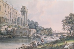 Torre de César e parte do Castelo de Warwick de Paul Sandby